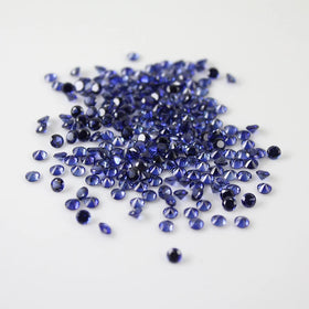 Starsgem Lab Created Gemstone Round Brilliant Cut Melee 34 Blue Color Synthetic Corundum for Jewelry Pave Setting