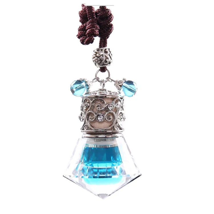 8ml Polymer Clay Liquid Flavor in the Car Perfume Diffuser Glass Hanging Bottle with Wood Cap  8ml Square Car Hanging Air