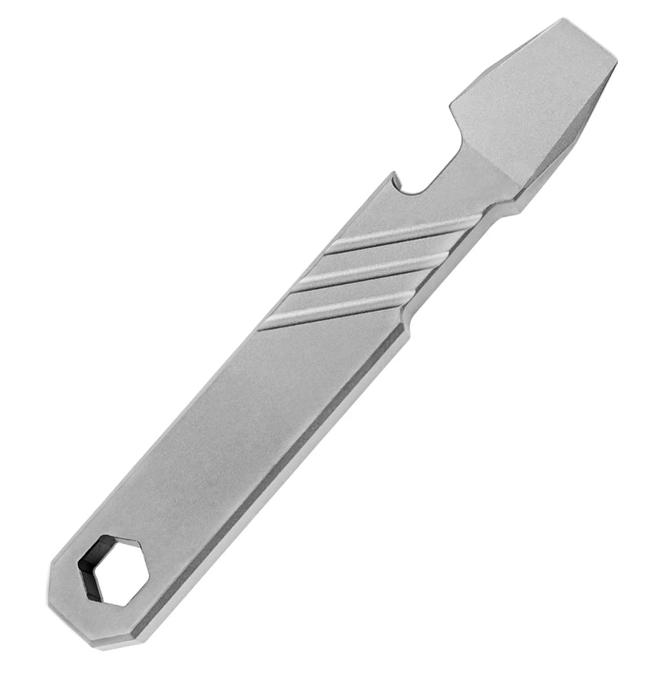 Practical Titanium  Keychain Pendant  Durable Titanium EDC Bottle Opener Outdoor Easy to Carry Pocket Mini Pry Bar