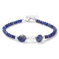 Dainty Natural Lapis Lazuli Stone Bohemia Geometric Beaded Bracelet Pearl Charm Adjustable Yoga Healing Meditation Bracelet