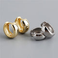 SP Wholesale Fine Jewelry Chunky Style High Quality 925 Sterling Silver 6mm Width Thick Hoop Earrings