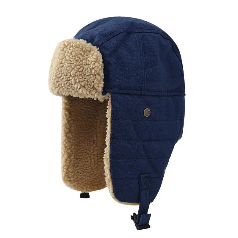 Customizable Unisex Winter Ushanka Trapper Hat Waterproof Outdoor Warmth for Sports Adults