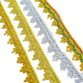 3cm Diy Home Textile Gold Silver Metallic Lace Ribbon Clothes Costume Dancewear Sewing Glitter Braided Upholstery Lace Trims