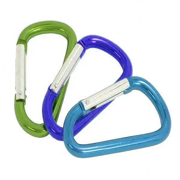 High Resistance Solid Large Locking Hook Plain Finish Stainless Steel Aluminum Zinc Alloy 5kn Galvanized Carabiner Clip Keychain