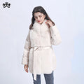 Janefur Ladies Winter Puffer Coats Warm Real Goose Down Jacket Fashion Women Bubble Fur Coat