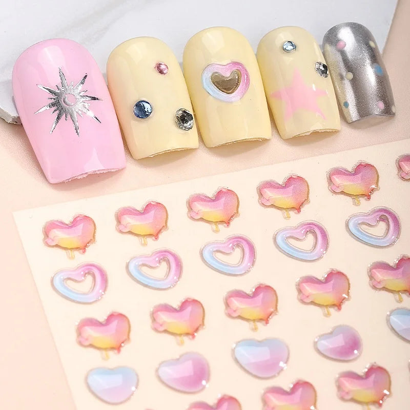 Customized Plastic 3D Nail Stickers Cute Rabbit Egg Design Eco-friendly Non-Toxic for Kids Easter Decoration with Custom Logo
