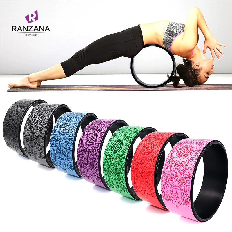 Custom Printed TPE & PU Yoga Wheel Accessory for Fitness Exercise Balance Training