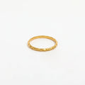 High End 18k Waterproof  PVD Gold Plated Thin Hammered Dainty Rings for Women Stainless Steel Jewelry