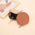 Factory Price Coin Purses 10cm Women Plain Circle Shaped Light Portable Ear Line Short Wallet Cash Card Holders