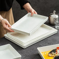 Eco-Friendly Ceramic Tray for Restaurant Use Glossy White  Dinner Serving Porcelain Dishes and Plate for Restaurant Hotel
