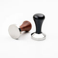 Espresso Tamper Set with Stainless Steel Base Wooden Handle Silicone Mat Barista Accessories for Cafe Use-Sizes 51mm 53mm 58mm