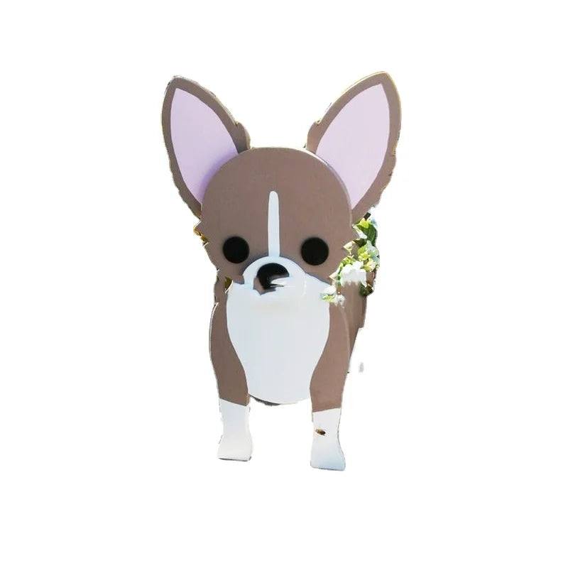 Wholesale Glazed Wooden Dog Planters Plant Pots Home & Garden Decoration Outdoor Indoor Storage Container