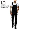 Clearance Sales Men Vintage Denim Overalls - Washed Ankle-Length Jumpsuit with Pockets (Casual One-Piece Jeans Trousers)