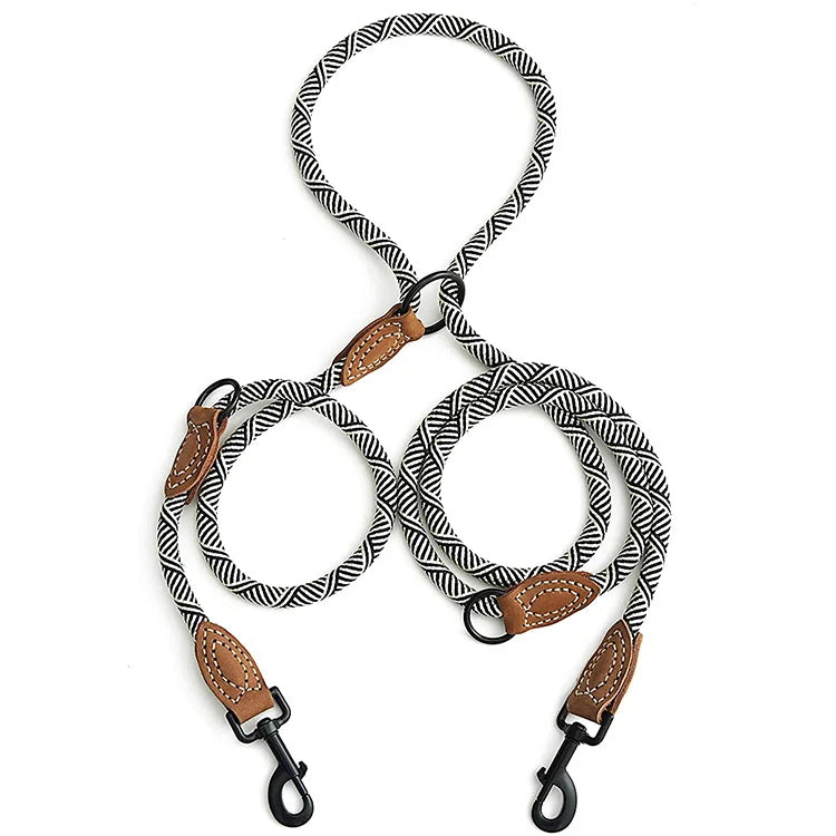 Heavy Duty Multi-Function Nylon Alloy Breakaway Dog Rope Leash for Mountain Climbing Pet Slip Lead