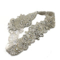 Iron on Crystal Rhinestone Trim Sash Rhinestone Applique Belt for Bridal Dress