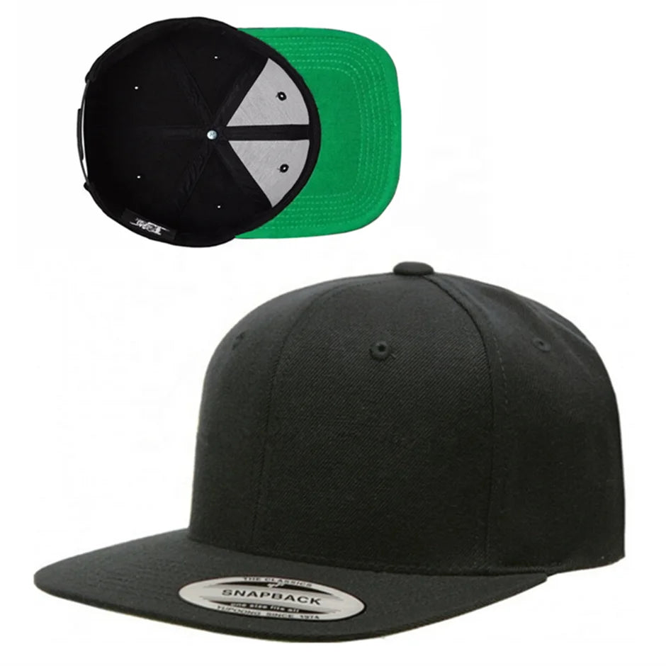 Hot Sale Low Moq 100% Acrylic Snapback Embroidery Hat Custom logo Snap Back  Cap