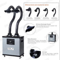 Hot Selling 200W air Purification Absorber Equipment Solder Exhaust Fume Extractor with 2 Ducts