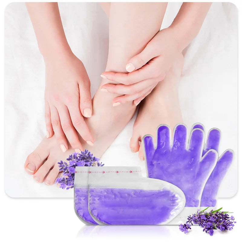Wholesale Lavender Paraffin Wax Foot MaskSpa & Home Care Moisturizing Relaxing Paraffin Foot Treatment Wax Gloves & Sock MegaBDM