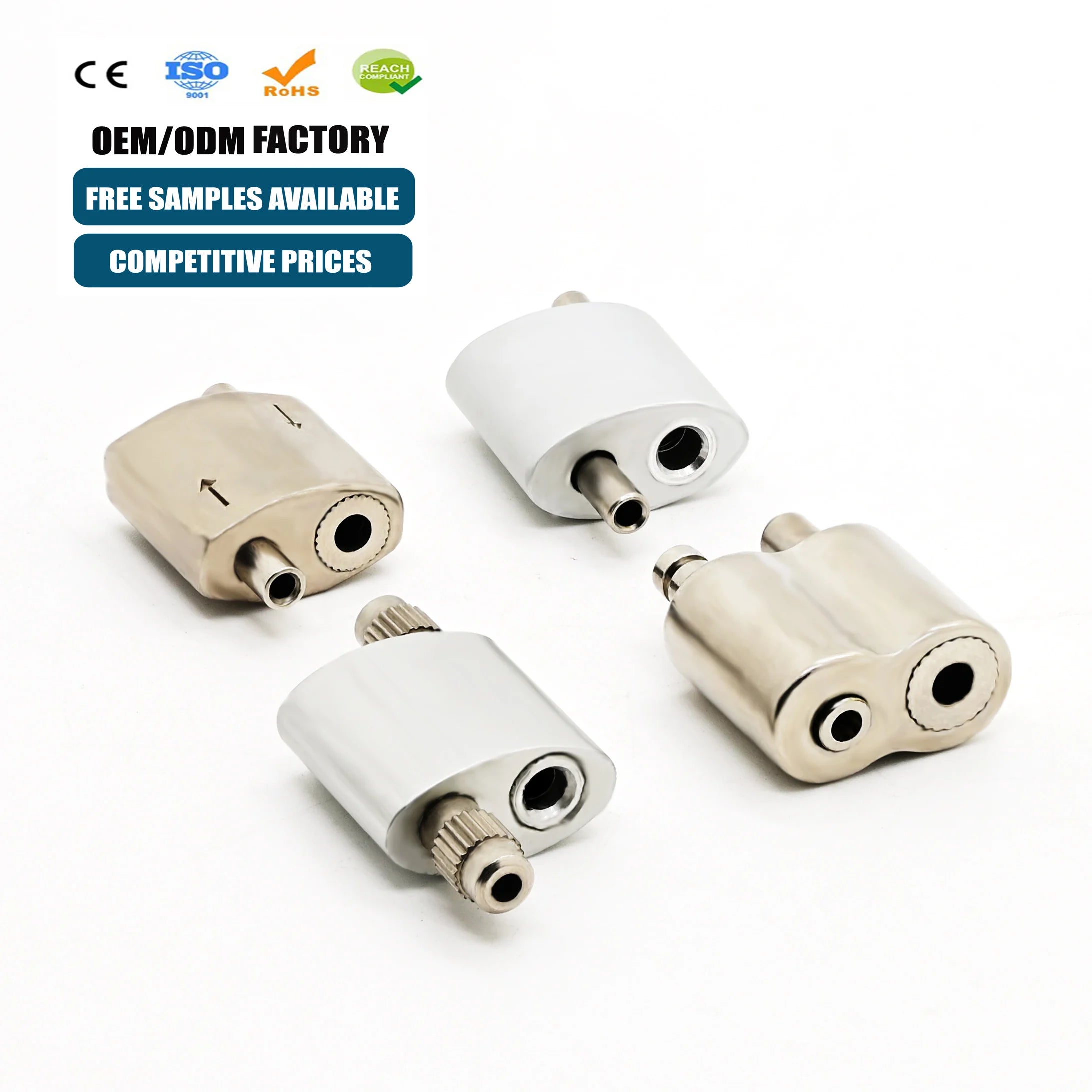 Modern Design Brass Silver Circular Bidirectional Cable Clip for Light Lifters-Quick Adjustment of Cable Holder