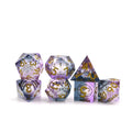 Rpg Color Resin Polyhedral Dice Set OEM ODM Board Game Liquid Core Dice Set 7pcs