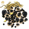 Hot Sale  Black  Mixed   Crystal Rhinestones  Cup Chain and Pearls   for DIY