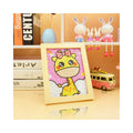 5D Round Children's Diamond Painting with Frame Kit Cartoon Animal Giraffe Little Girl Cross Stitch Children's Gifts Home Decor