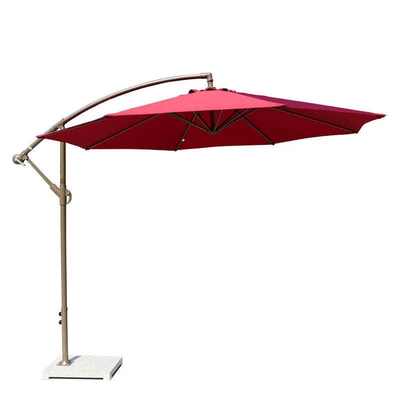 FEAMONT Luxury Straight Umbrella Adults' Waterproof Foldable UV-Printed Pongee Fabric Garden Occasions White Coated Steel Frame