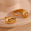 Guarantee Dreamshow Water Drop Statement Ring 18k Gold Plated Stainless Steel Jewelry Tarnish Free Accesorios Mujer