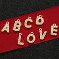 Custom DIY Jewelry Gold/silver Plated Pendant CZ Initial Letter Pendants