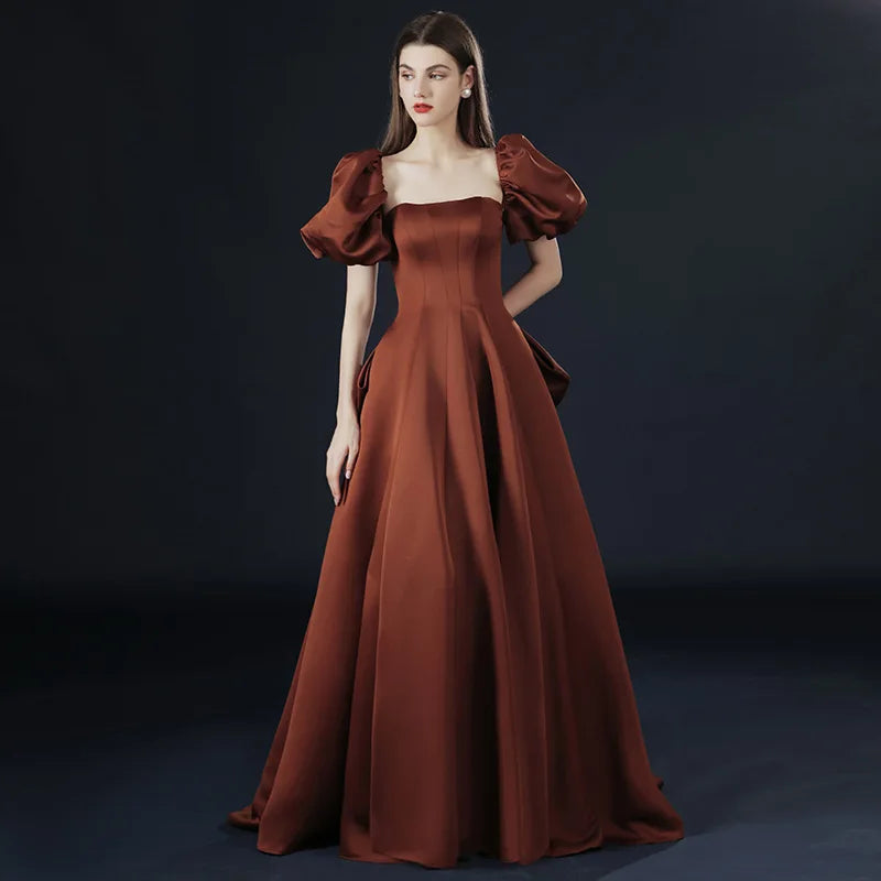 S5986F   2025   Hot -selling New off -shoulder Atmospheric Long Annual Meeting Host  Party Dresses Women Evening Elegance