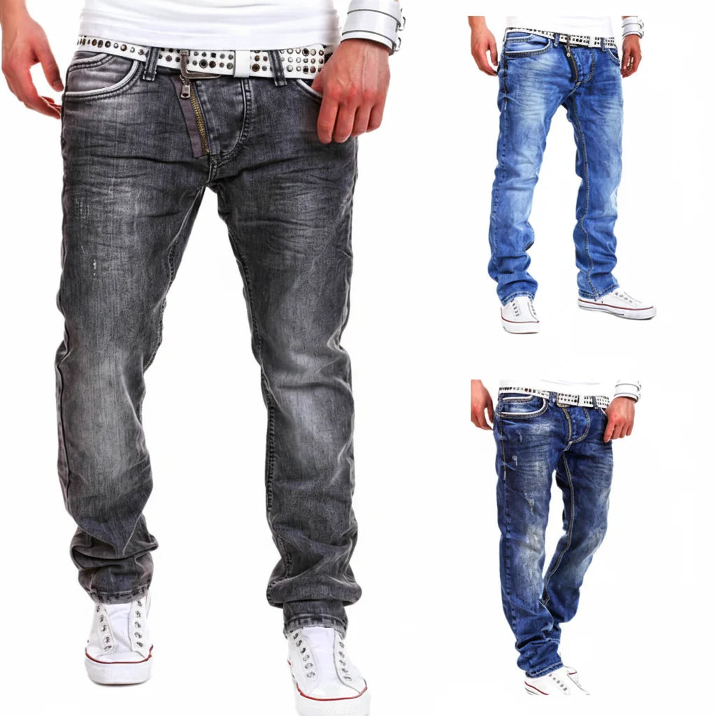 Custom Your Own Digital Printed Denim Pants All Cotton Straight Leg Men Jeans Breathable Custom Fashion OEM Cheap Price