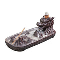 16.8*7.8*6.5cm Ash Holder Leaf Boat Shape  Ceramic Sandalwood Agarwood Dragon Incense Burner  Line Incense Stick Holder
