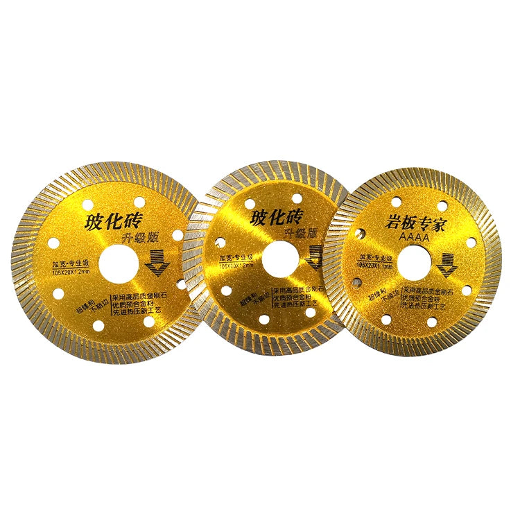 105mm Super Thin Turbo Diamond Saw Blade for Porcelain Tile & Ceramic Dry Cutting
