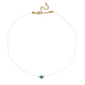 Luxury White Green Color Mixed Miyuki Seed Beaded Handmade Necklace Beads Jewelry for Women