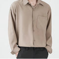 Point Collar Button Placket Long Sleeves Regular Fit 100%Polyester  Shirts for Men Custom