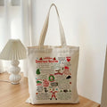 Hot Sale Custom Logo Printed Canvas Cotton Tote Bag Ladies New Design Reusable Shopping Bag Travel Grocery Hot Promotion Low