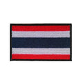 Thai Flag Chenille 3D Embroidered Patch 8*5cm Cloth Badge with Lace Decoration Hook Loop Fastener Soft Quality for Clothing Hats