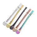 Yerba Mate Bombilla Straw Stainless Steel Drinking Straws with Filter Spoon for Teacoffeestirrers