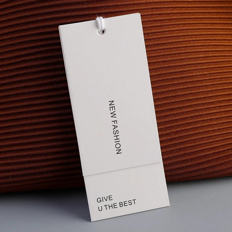 Factory Customize Print Embossed Garment Price Tag High Quality Garment Tag