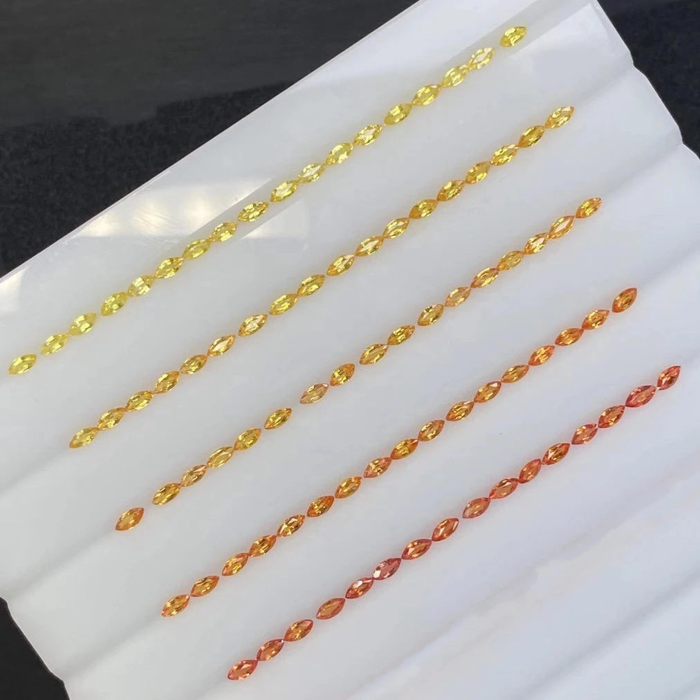 Marquise 3x1.5mm ~ 7x3.5mm Good Quality  Jewelry Gemstone Crystals  Sale Online Precious Faceted Stone  Natural Yellow Sapphire