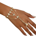 Wholesale Elegant Geometric Middle Eastern Gold Plated Zinc Alloy Jewelry for Brides-Hand