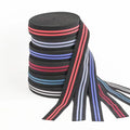 Stripes Blue Nylon Rubber Elastic Band Webbing 40mm 48mm Woven Soft Belt Tension Fashion Ribbons Jinming Brand Jm333 1-2mm