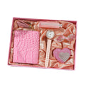 2024 Women's Watch Gift Set Pink Glitter Hair Card with Heart Birthday & Valentines Day Gift for Her Girl Friend