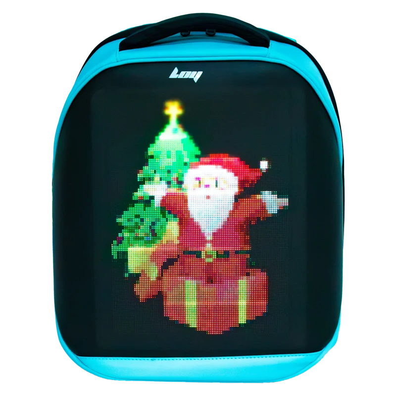 LOY RGB Full Color Fashion Soft Walking Billboard Advertising Digital Led Programmable Wireless Smart Backpack with USB Port