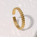 Beimai OEM Ring Fashionable Classic Design Engagement Stainless Steel Opening Adjustable Exquisite Ring
