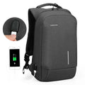 New Design Waterproof Anti-theft Business Backpack USB Charging Port Men's Simple Trending Black Polyester Lining Nylon Material