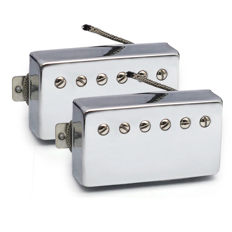 Alnico 5 LP Humbucker Guitar Pickup N-7.5K/B-15K Coil Splitting Alnico V LP Pickup Chrome