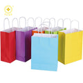 Birthday Party Recyclable Brown Custom Color  Kraft Gusset Envelope  100% Kraft Paper Bag  With Handle Gift Clothing Bags