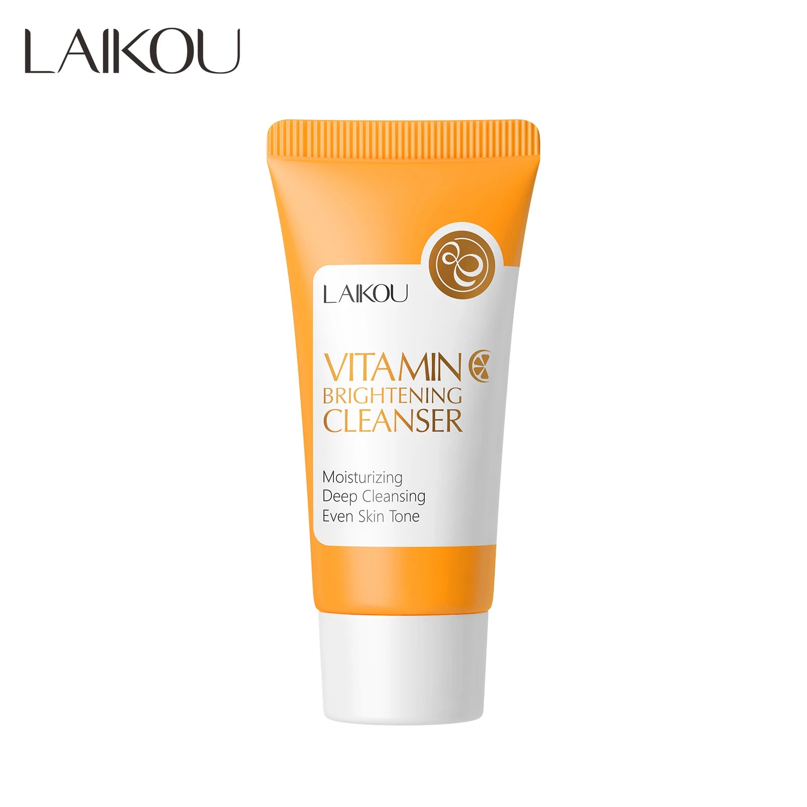 LAIKOU 50g Face Wash Oil Control Cream Vitamin C Deep Cleansing Whitening and Brightening Face Cleanser