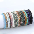 Hot Selling Raw Stone Crystal Quartz Bead Healing Energy Bracelet Woven 6mm Wholesale